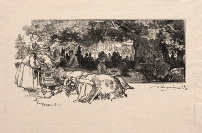 Cantine de la Mère Pichard, 1888 door Auguste Louis Lepère
