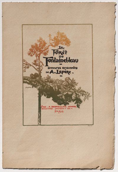 Fontainebleau Bos: Advertentie voor "Fontainebleau Bos" (La Forêt de Fontainebleau) door Auguste Louis Lepère