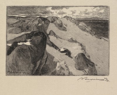 Fontainebleau Bos: Arbonne, Le Gros Sablon La Forêt de Fontainebleau door Auguste Louis Lepère