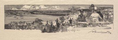 Fontainebleau Bos: Vallei van de Solle door Auguste Louis Lepère