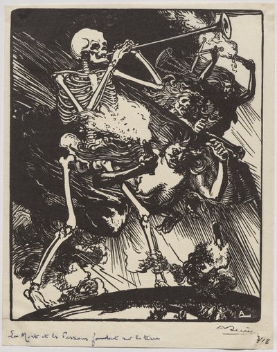 De dood en de passies die op de aarde neerdalen door Auguste Louis Lepère