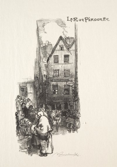 La Rue Pirouette door Auguste Louis Lepère