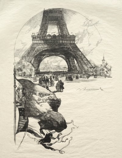 De Eiffeltoren door Auguste Louis Lepère