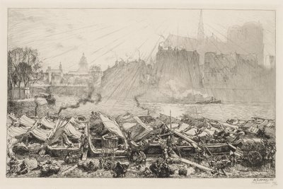 Le Grande Marché aux Pommes door Auguste Louis Lepère