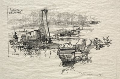 Le Point de Billancourt door Auguste Louis Lepère
