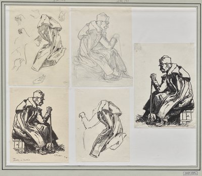 Koning Peter van Servië door Auguste Louis Lepère