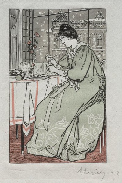 Parijs Almanak, 1897: Winter door Auguste Louis Lepère