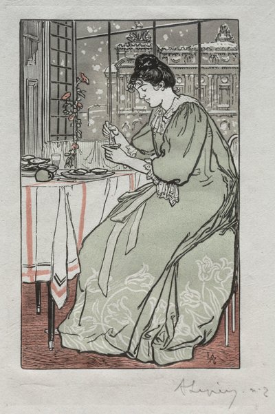 Parijs Almanak, 1897: Winter door Auguste Louis Lepère