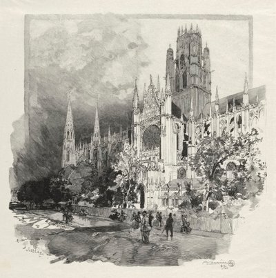 Rouen Illustré: Eglise Saint Ouen door Auguste Louis Lepère