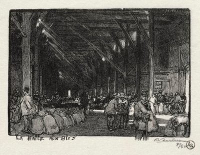 Rouen Illustré: La Halle aux Blés door Auguste Louis Lepère