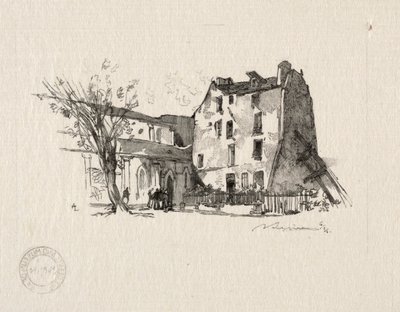 St. Julien le Pauvre: De Pastorie door Auguste Louis Lepère