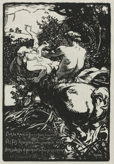 De Centaur, 1896 door Auguste Louis Lepère