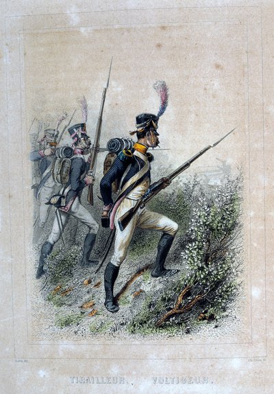 Tirailleur Voltigeur, Schutter, 1859 door Auguste Raffet