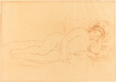 Vrouwelijk Naakt Liggend (Femme nue couchée) door Auguste Renoir