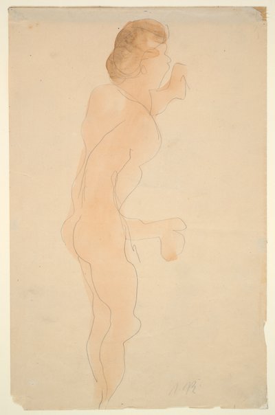 Naakt Staand, Zij- en Achteraanzicht door Auguste Rodin