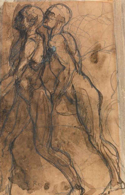 De Schimmen naderen Dante en Vergilius door Auguste Rodin