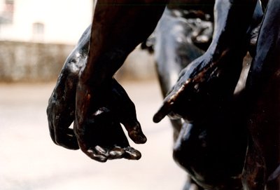 De Drie Schaduwen (detail) door Auguste Rodin