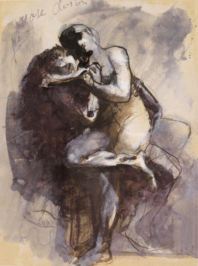 Vaas Clodion (Liefhebbers) ca. 1880 door Auguste Rodin