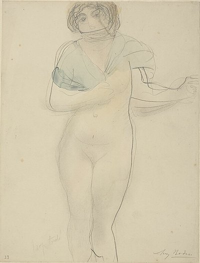 Vrouw met sjaal door Auguste Rodin