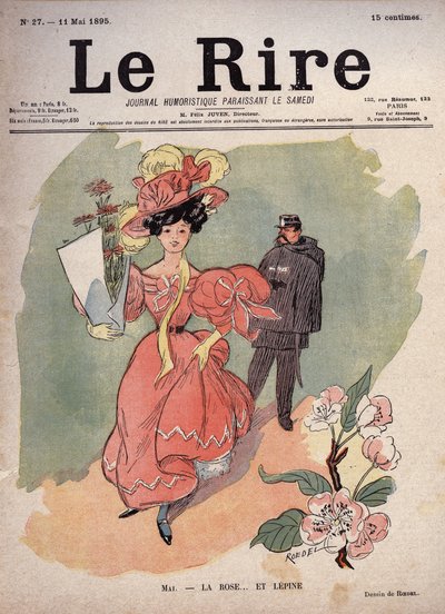 Maand mei - de roos en... Lepine (Louis Jean-Baptiste Lepine) door Auguste Roedel