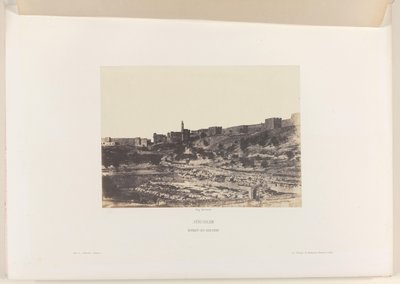 Bekken van Birket-es-Soultan buiten de oude stadsmuur van Jeruzalem door Auguste Salzmann