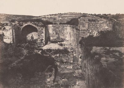 Jérusalem: Église de Sainte Marie Madeleine (Jeruzalem: Kerk van de Heilige Maria Magdalena),1854 (foto) door Auguste Salzmann