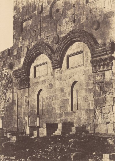 Jeruzalem. Omheining van de Tempel. Gouden Poort door Auguste Salzmann