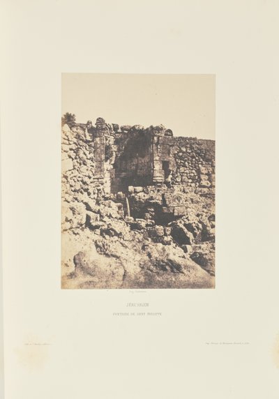 Jeruzalem. Fontein van Sint Filippus door Auguste Salzmann