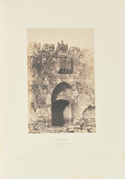 Jeruzalem. Sint-Stefanuspoort. Buitenaanzicht door Auguste Salzmann