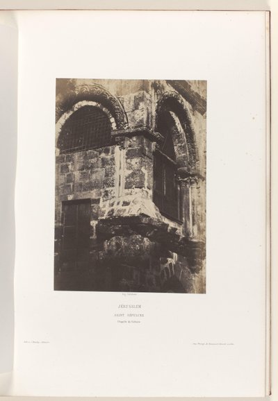 Kapel van de Heilig Grafkerk, Jeruzalem door Auguste Salzmann