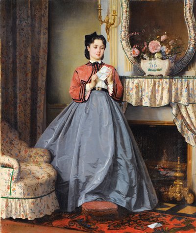 De liefdesbrief door Auguste Toulmouche