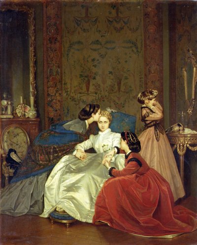 De aarzelende bruid door Auguste Toulmouche