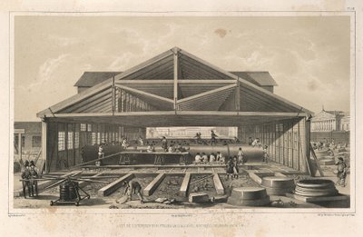 Steenhouwerij uit: De bouw van de Sint-Isaacskathedraal door Auguste de Montferrand