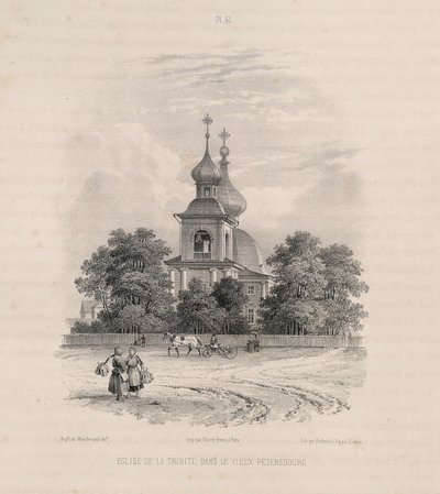 De Drie-eenheidskerk in Sint-Petersburg Uit: De bouw van de Sint-Isaacskathedraal door Auguste de Montferrand