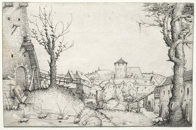 Binnenplaats van een kasteel door Augustin Hirschvogel