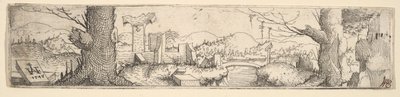 Landschap, 1545 door Augustin Hirschvogel
