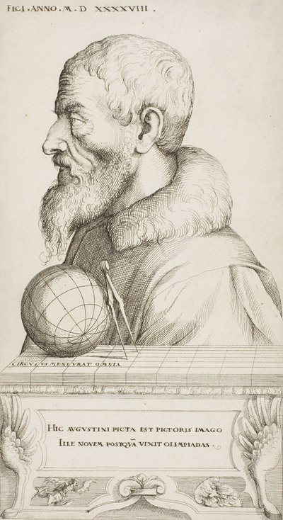 Zelfportret door Augustin Hirschvogel