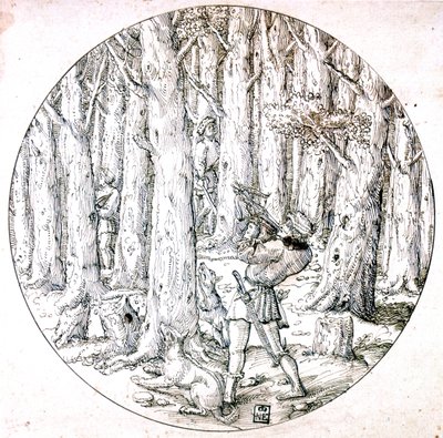 De jacht door Augustin Hirschvogel