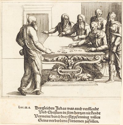 De Betaling van Judas door Augustin Hirschvogel
