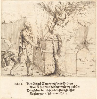 Het Offer van Gideon, 1549 door Augustin Hirschvogel
