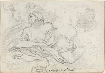Engel van de Hemelvaart [recto] door Augustin Pajou after Charles Mellin