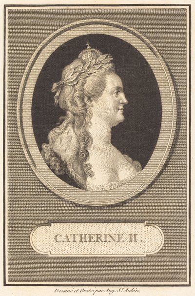 Catharina II door Augustin de Saint-Aubin