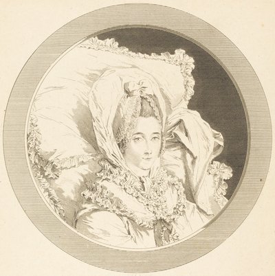 Laatste uur van de Barones de Rebecque door Augustin de Saint-Aubin