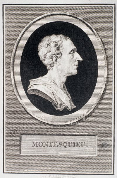 Charles Louis de Secondat, Baron de Montesquieu (1689-1755) door Augustin de Saint Aubin