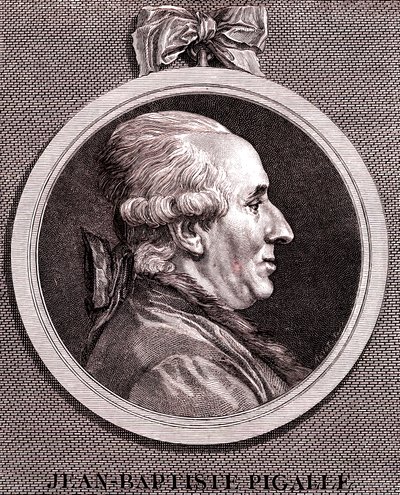 Jean Baptiste Pigalle door Augustin de Saint Aubin