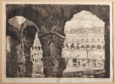 Rome, de Bogen van het Colosseum door Augusto Baracchi