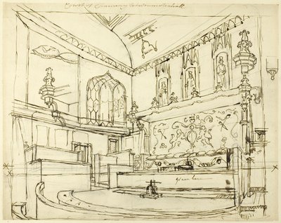 Gerechtshof, Westminster Hall door Augustus Charles Pugin