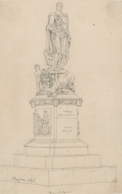 Standbeeld van Frances, Hertog van Bedford, in Russell Square, Londen door Augustus Charles Pugin