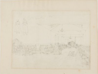 Studie voor eetzaal, asiel door Augustus Charles Pugin