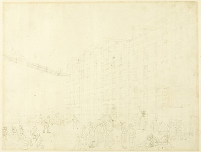Studie voor Fleet Prison, uit Microkosmos van Londen door Augustus Charles Pugin